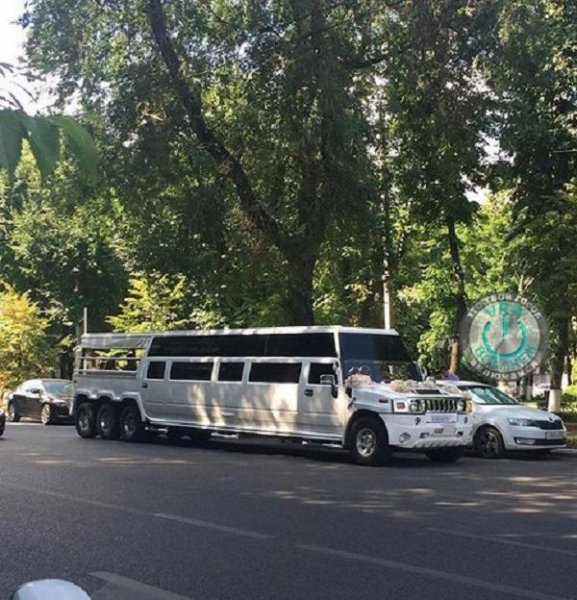 Уникальный 25-местный лимузин Mega Hummer прокатился по Воронежу